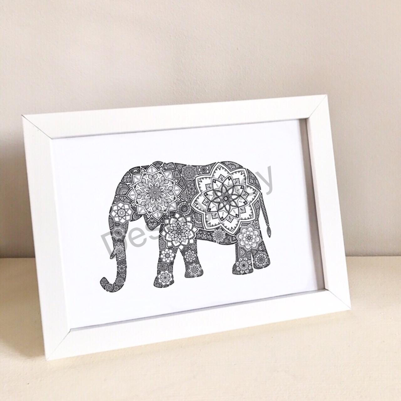 Mandala elephant print