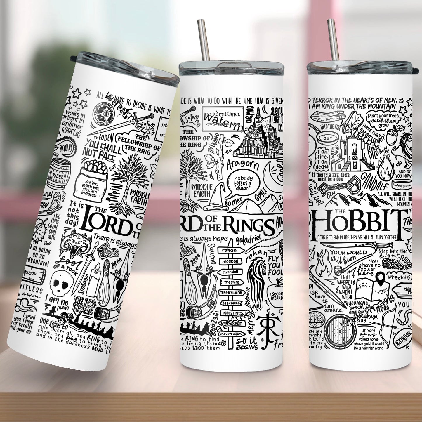 Lord of the Rings and The Hobbit tumbler
