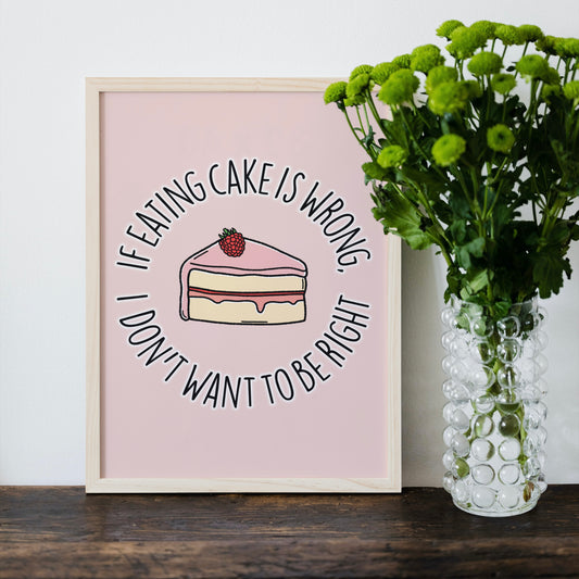 Gilmore Girls eating cake print