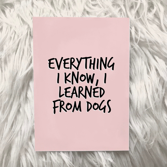 Learn from dogs print