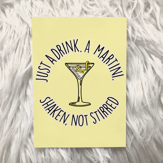 James Bond martini print