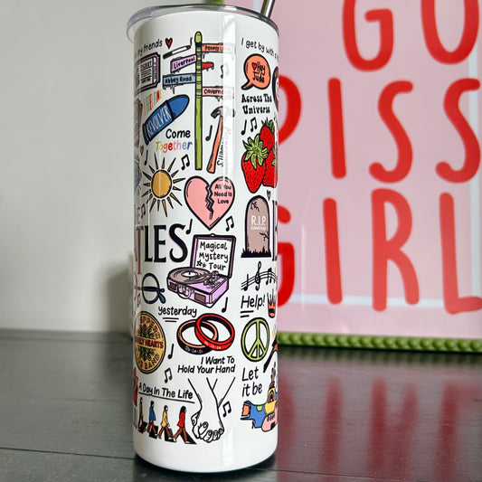 The Beatles tumbler