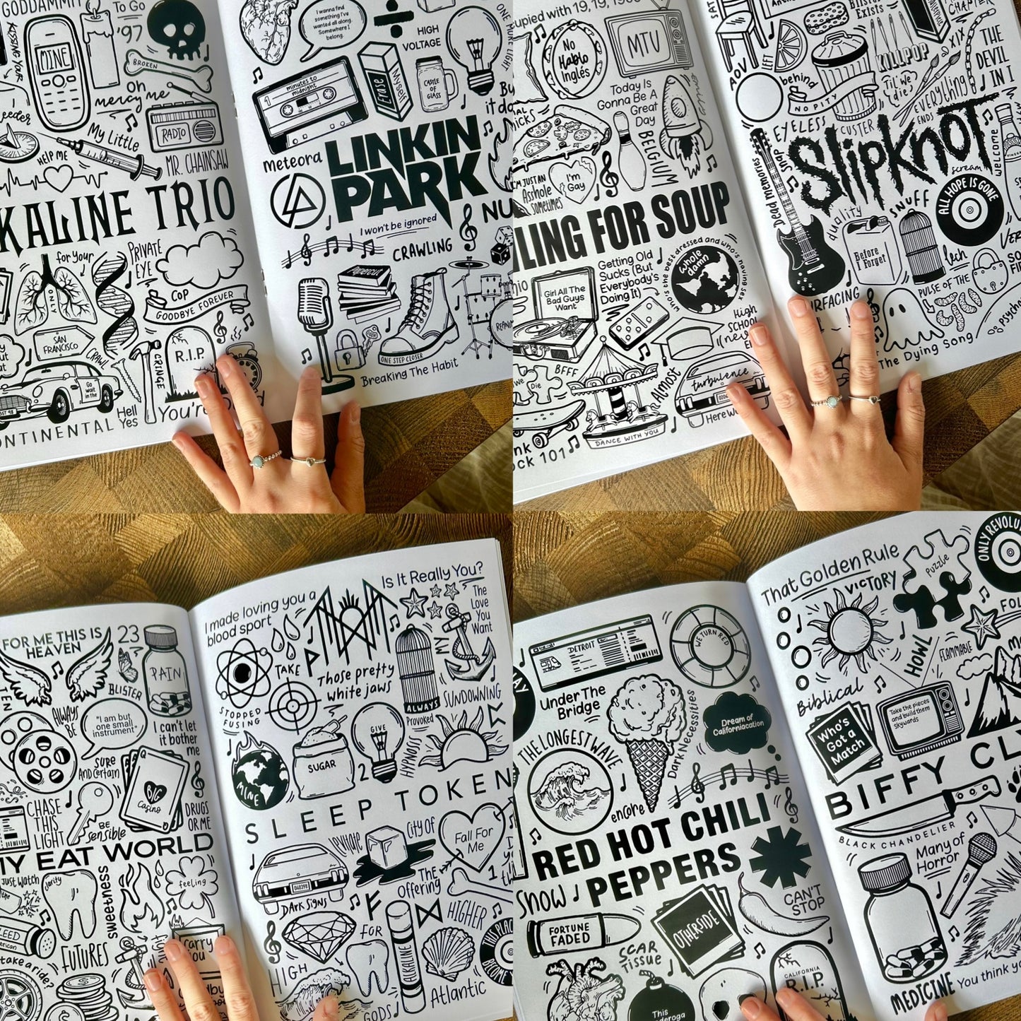 Rock colouring book
