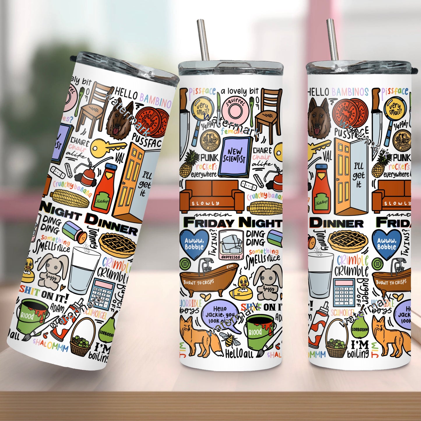 Friday Night Dinner tumbler