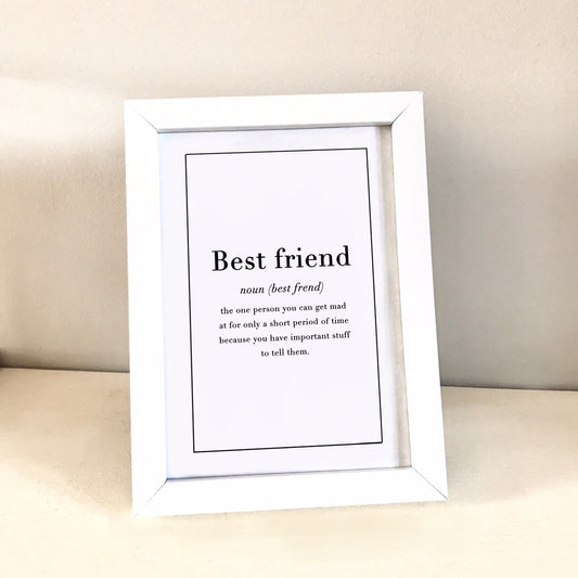 Best friends definition print