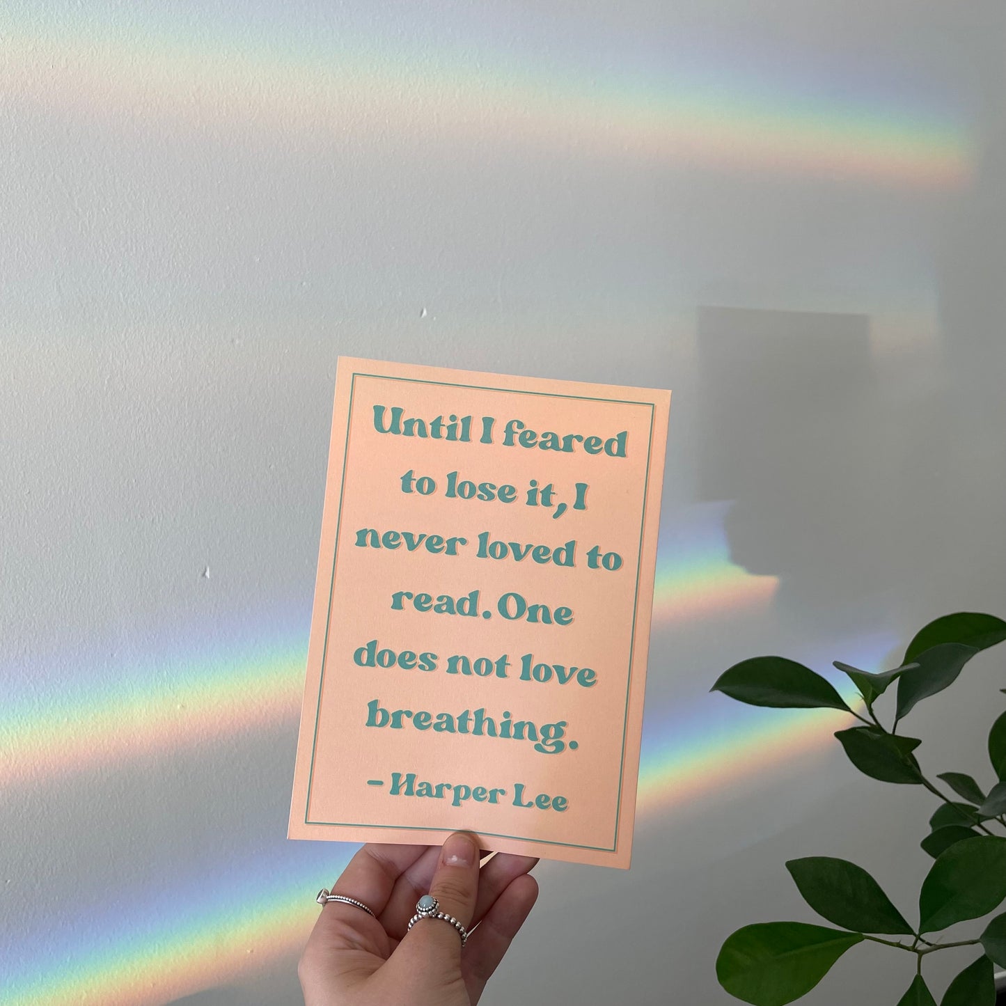 Reading bookish quote print