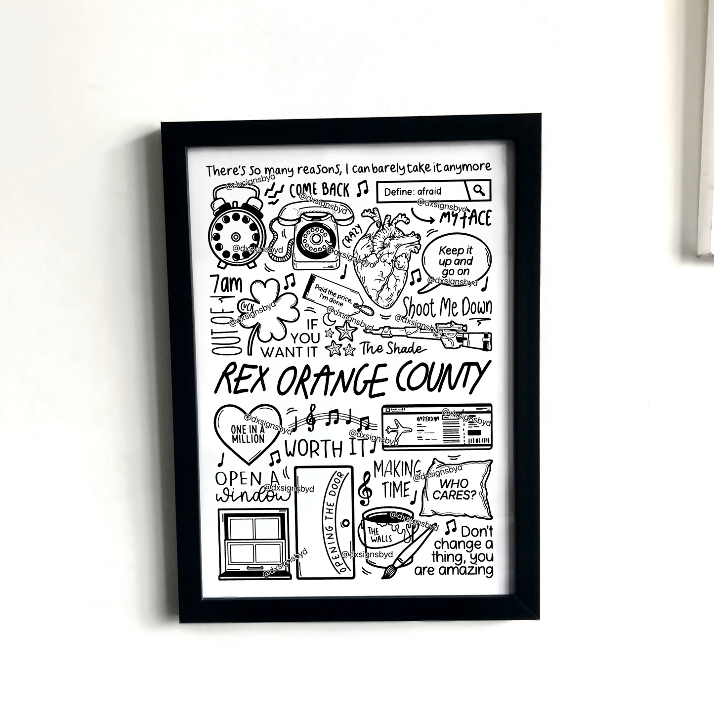 Rex Orange County WHO CARES? print