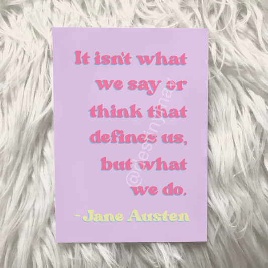Jane Austen quote print
