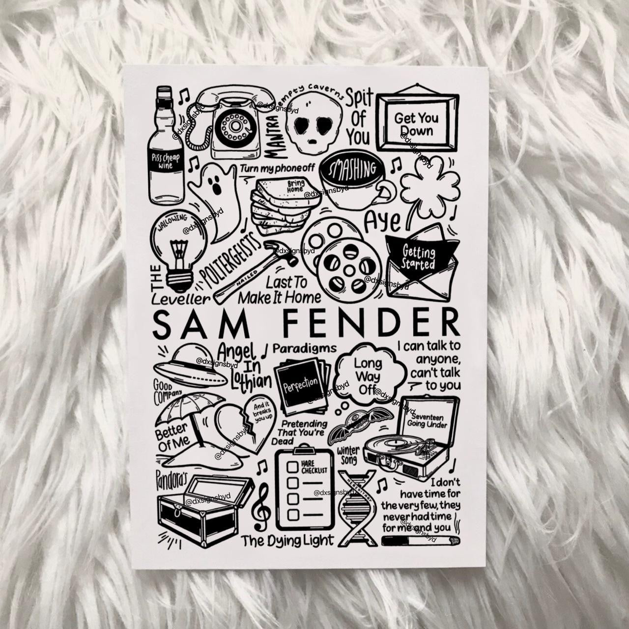 Sam Fender Seventeen Going Under print