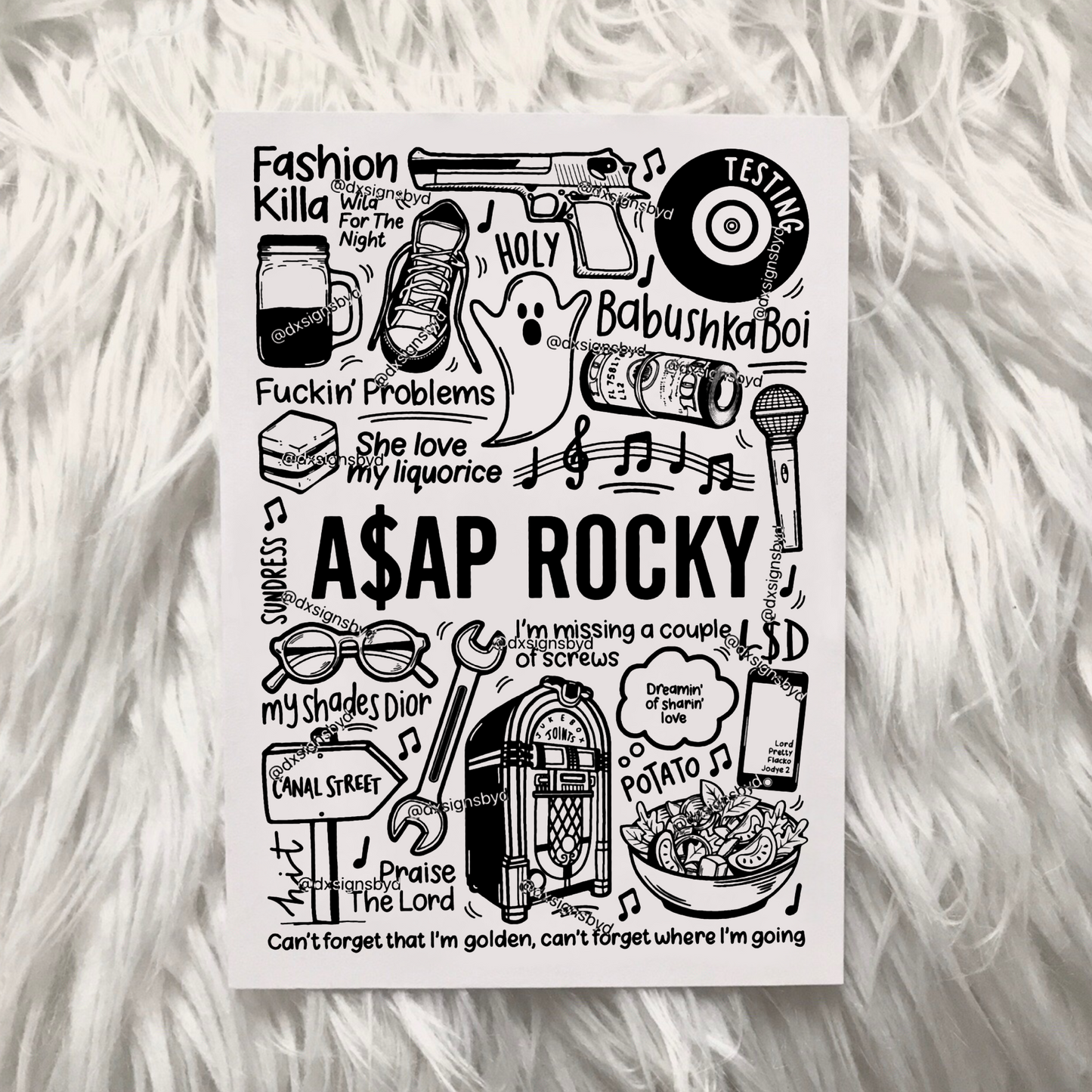 ASAP Rocky print