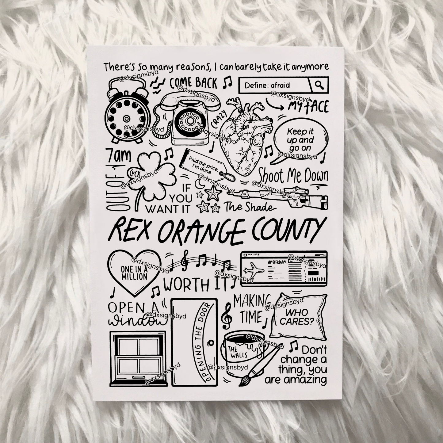 Rex Orange County WHO CARES? print